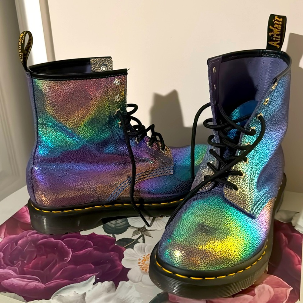 Doc Martens 1460 Rainbow Boots. Worn once